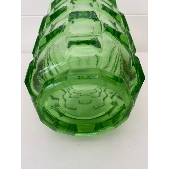 Image 1 of Vase vintage vert Art Déco par August Walther and Söhne, Allemagne années 1930