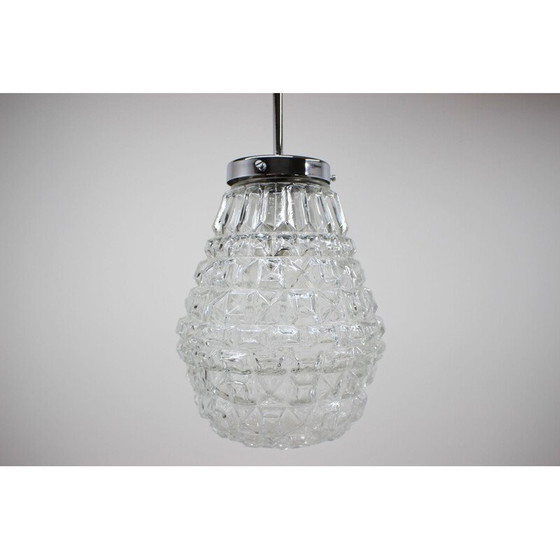 Image 1 of Suspension en verre vintage par Kamenický Šenov, Tchèque 1960