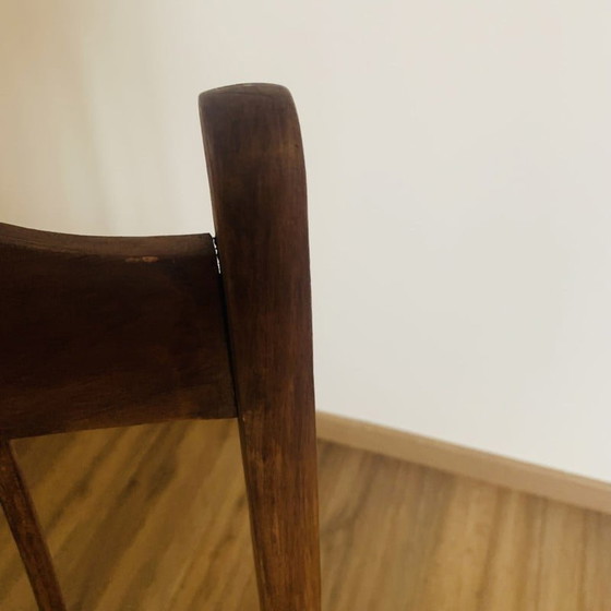 Image 1 of Chaise à bascule vintage en bois
