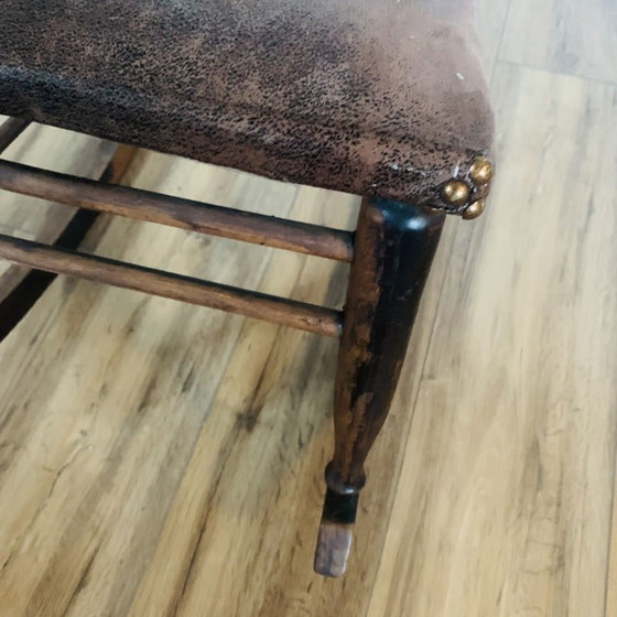 Image 1 of Chaise à bascule vintage en bois