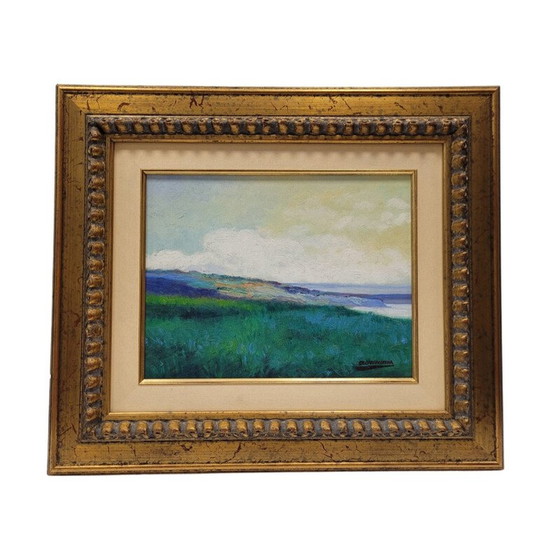Image 1 of Peinture vintage représentant des gens de la côte par Damián Segarra Codina