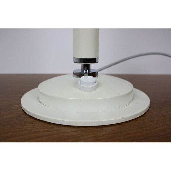 Image 1 of Lampe de table vintage en verre de lait et métal laqué par Napako, Tchécoslovaquie 1960