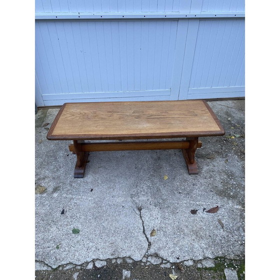 Image 1 of Table basse de ferme rustique en chêne, 1950