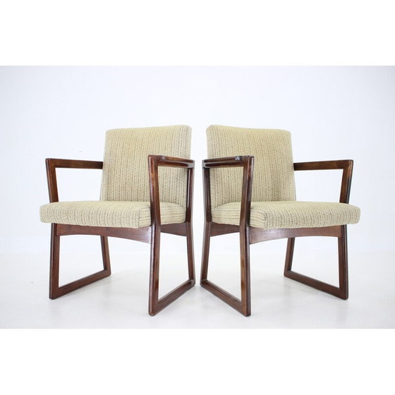 Image 1 of Paire de fauteuils vintage en bois de hêtre, Tchécoslovaquie années 1960