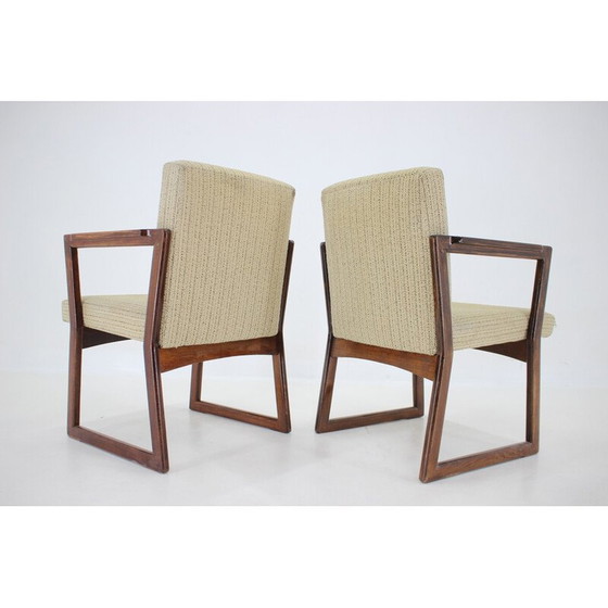 Image 1 of Paire de fauteuils vintage en bois de hêtre, Tchécoslovaquie années 1960