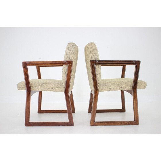 Image 1 of Paire de fauteuils vintage en bois de hêtre, Tchécoslovaquie années 1960