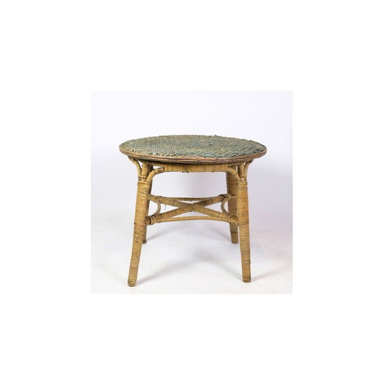 Image 1 of Table d'appoint vintage en bambou, 1970