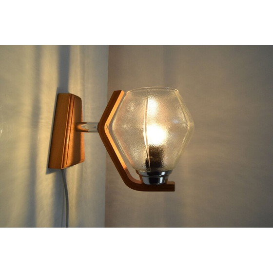 Image 1 of Lampe en verre vintage par Drevo Humpolec, Tchécoslovaquie 1960