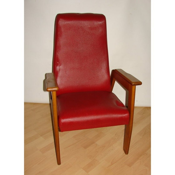 Image 1 of Fauteuil vintage en bois et plastique, 1970