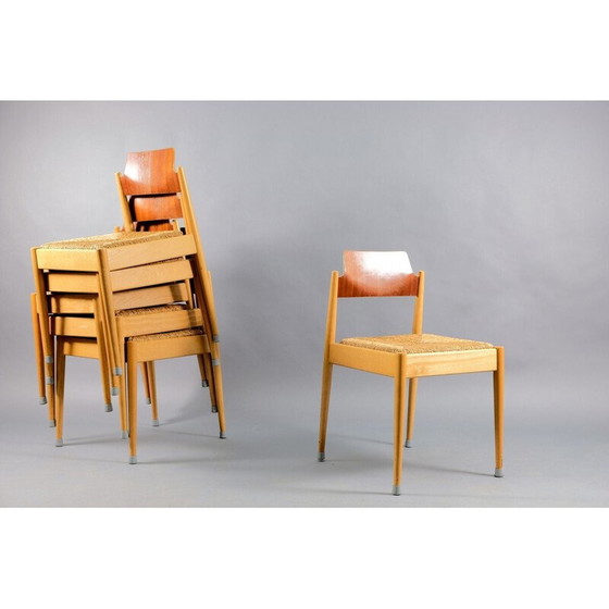 Image 1 of Ensemble de 6 chaises d'appoint vintage par Egon Eiermann pour Wilde et Spieth, 1950