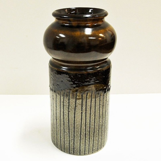 Image 1 of Vase vintage en grès "Moske" de Mari Simmulsson Upsala-Ekeby, Suède 1967