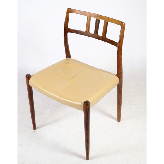 Image 1 of Ensemble de 6 chaises de salle à manger vintage en bois de rose modèle 79 par Niels O. Møller, 1960