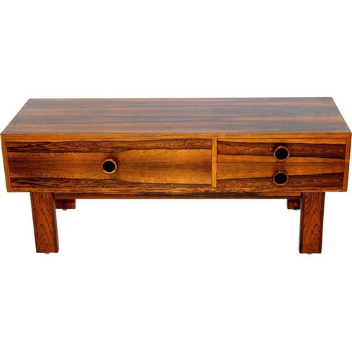 Console vintage en bois de rose, Suède 1960