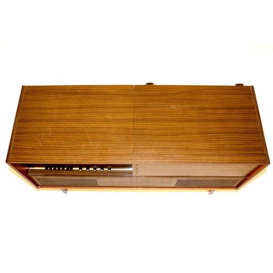 Image 1 of Meuble radio vintage en vinyle par Saba Feldberg, Suède 1960