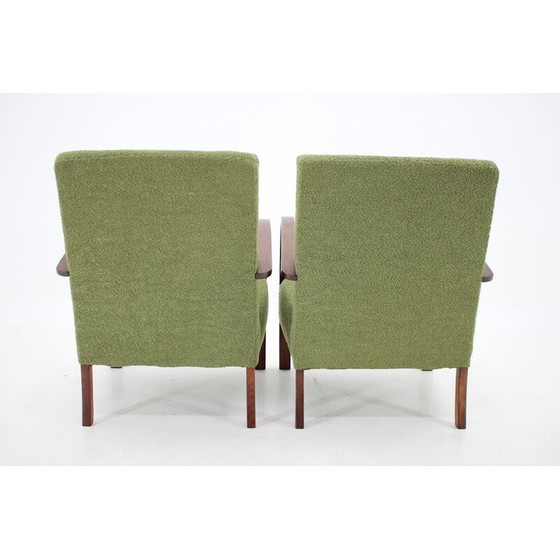 Image 1 of Paire de fauteuils Art déco vintage avec boucle, Tchécoslovaquie 1940