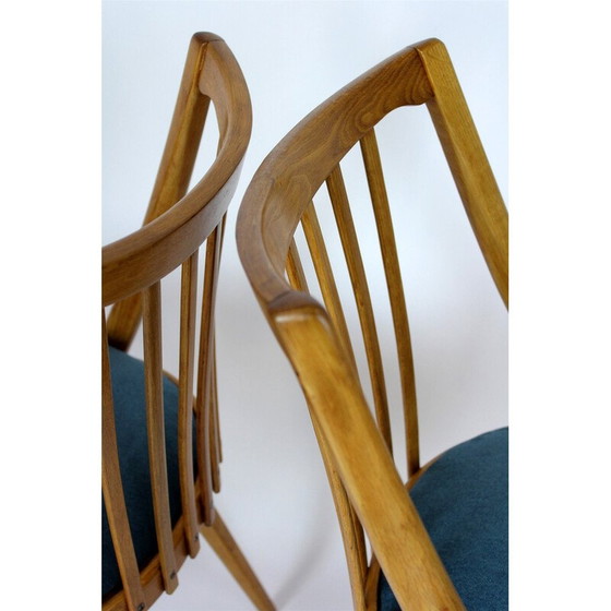 Image 1 of Ensemble de 4 chaises de salle à manger vintage en chêne pour Interier Praha, 1960