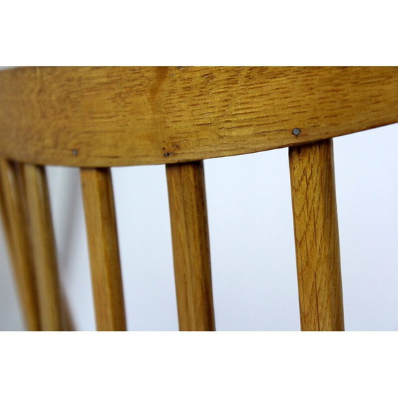 Image 1 of Ensemble de 4 chaises de salle à manger vintage en chêne pour Interier Praha, 1960