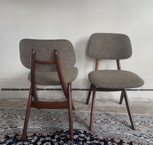 Ensemble de 2 chaises à ciseaux par Louis Van Teeffelen pour Wébé