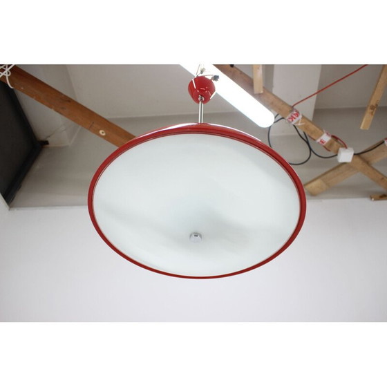 Image 1 of Lustre rouge Mid Century Napako, 1970