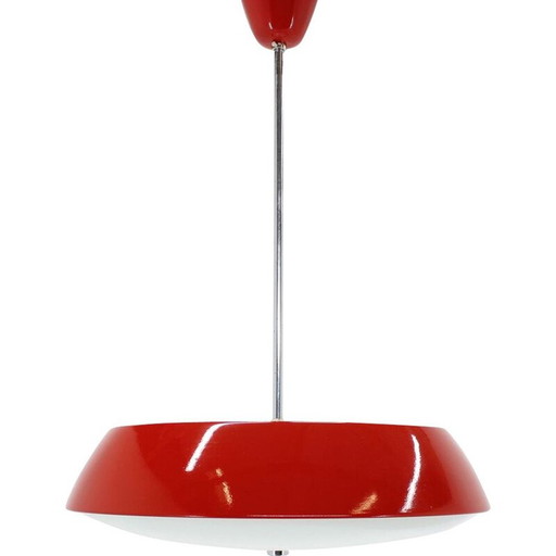 Lustre rouge Mid Century Napako, 1970