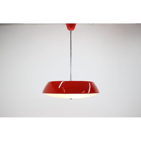 Image 1 of Lustre rouge Mid Century Napako, 1970