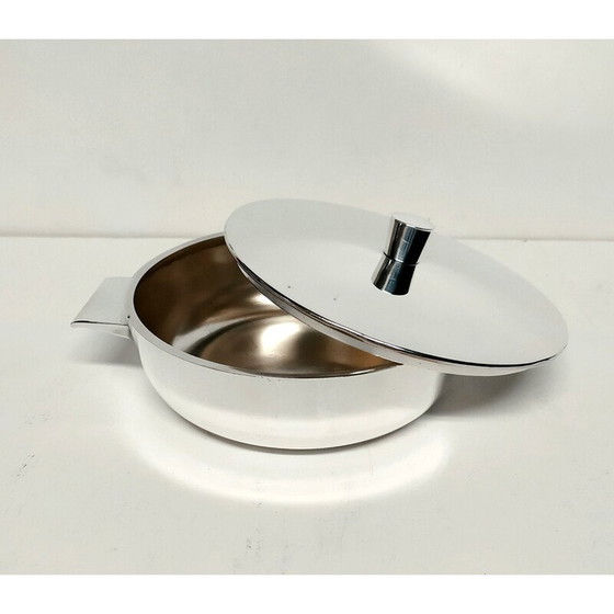 Image 1 of Bol à soupe en alpaga vintage en argent par Gio Ponti pour Krupp-Milan, 1953