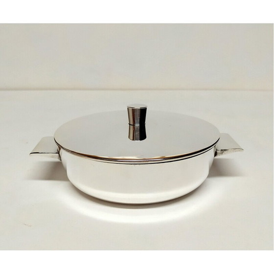 Image 1 of Bol à soupe en alpaga vintage en argent par Gio Ponti pour Krupp-Milan, 1953