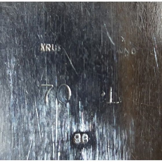 Image 1 of Bol à soupe en alpaga vintage en argent par Gio Ponti pour Krupp-Milan, 1953
