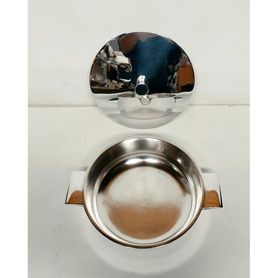 Image 1 of Bol à soupe en alpaga vintage en argent par Gio Ponti pour Krupp-Milan, 1953