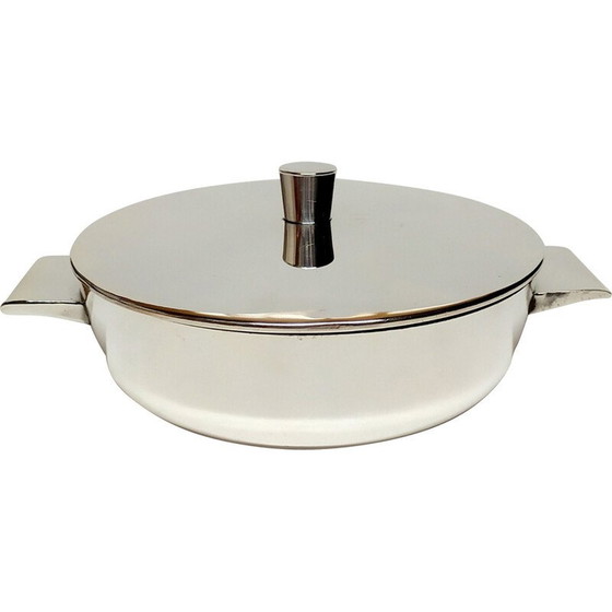 Image 1 of Bol à soupe en alpaga vintage en argent par Gio Ponti pour Krupp-Milan, 1953