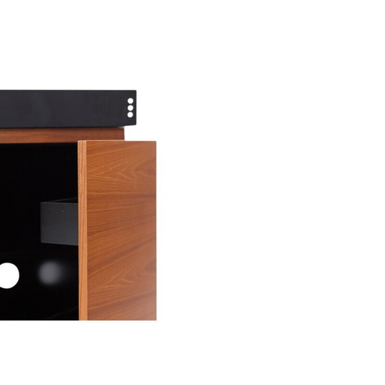Image 1 of Meuble de rangement vintage en bois laqué noir et teck de Pierre Cardin, 1970