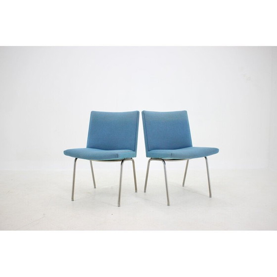 Image 1 of Ensemble de 4 chaises d'aéroport vintage par Hans J. Wegner pour A.P. Stolen, 1960