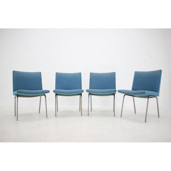 Image 1 of Ensemble de 4 chaises d'aéroport vintage par Hans J. Wegner pour A.P. Stolen, 1960