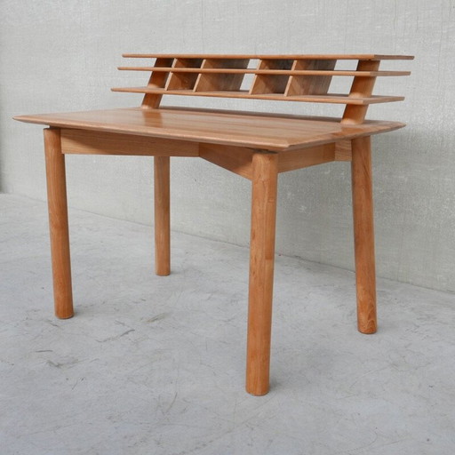 Bureau vintage avec plateau ouvert, France 1980