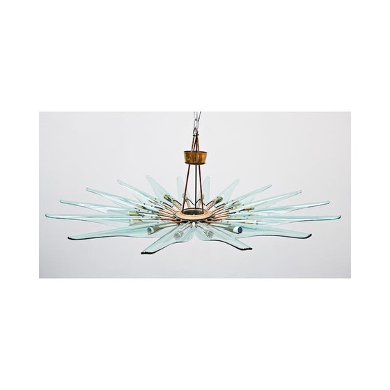 Image 1 of Lustre Dahlia modèle 1563A par Max Ingrand pour Fontana Arte, Italie 1950