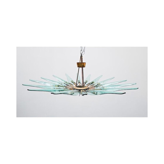 Image 1 of Lustre Dahlia modèle 1563A par Max Ingrand pour Fontana Arte, Italie 1950