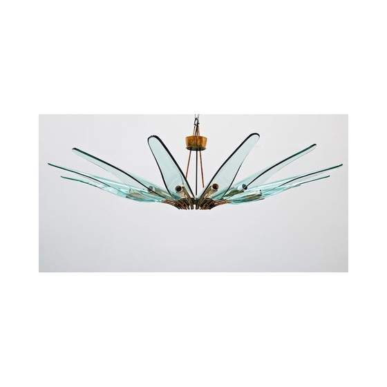 Image 1 of Lustre Dahlia modèle 1563A par Max Ingrand pour Fontana Arte, Italie 1950