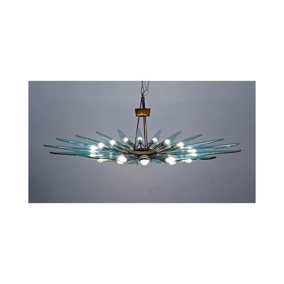 Image 1 of Lustre Dahlia modèle 1563A par Max Ingrand pour Fontana Arte, Italie 1950
