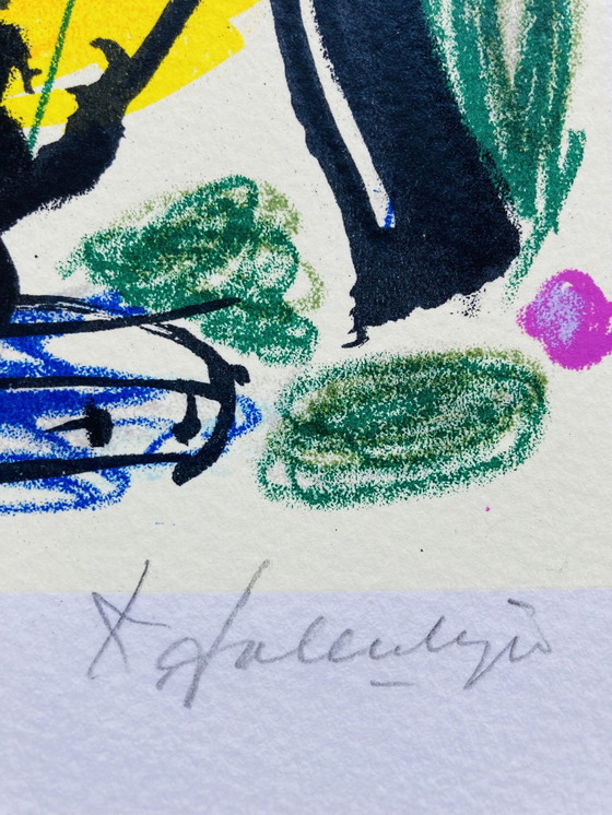 Image 1 of Kees Salentijn - Sérigraphie visage jaune