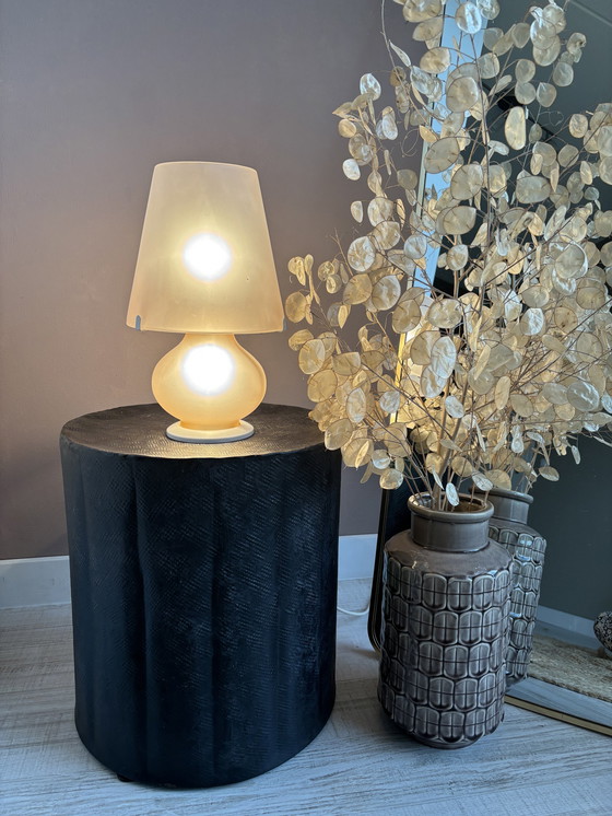 Image 1 of Verti Murano Vintage Mushroom Pink Double Lamp Lampe de table