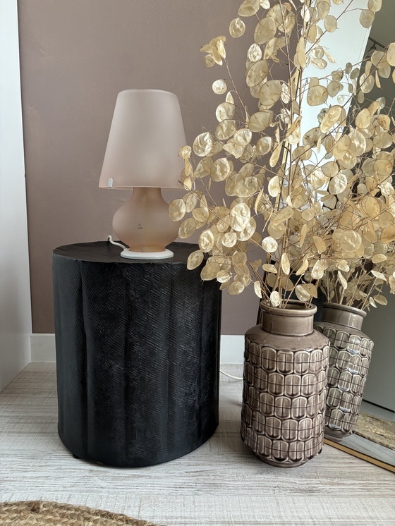 Image 1 of Verti Murano Vintage Mushroom Pink Double Lamp Lampe de table