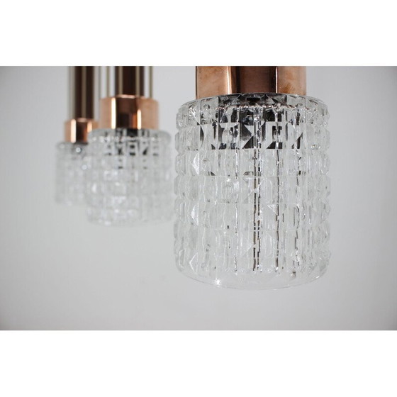 Image 1 of Lampe suspendue vintage à 3 lumières par Drukov, Tchécoslovaquie 1970