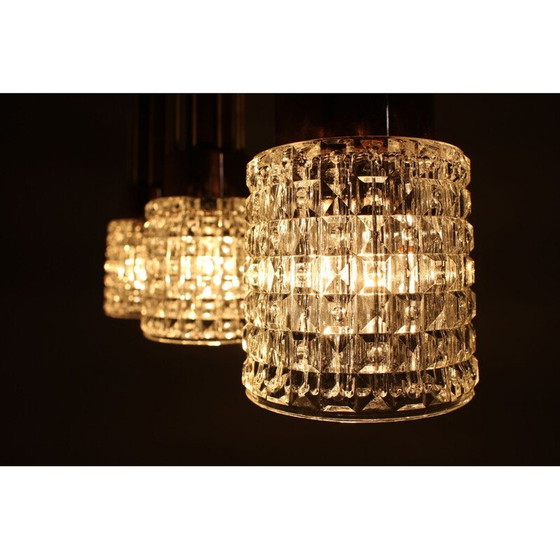 Image 1 of Lampe suspendue vintage à 3 lumières par Drukov, Tchécoslovaquie 1970