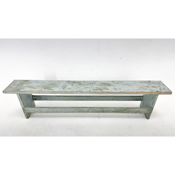 Image 1 of Banc industriel vintage en bois, Tchécoslovaquie 1950