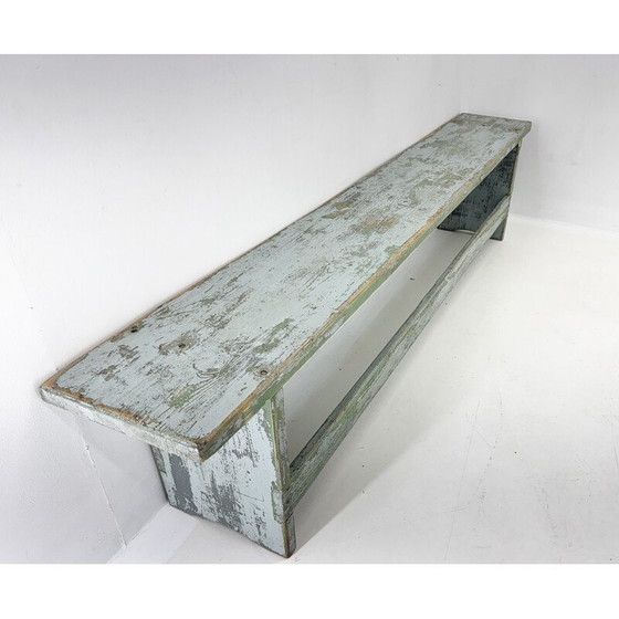 Image 1 of Banc industriel vintage en bois, Tchécoslovaquie 1950