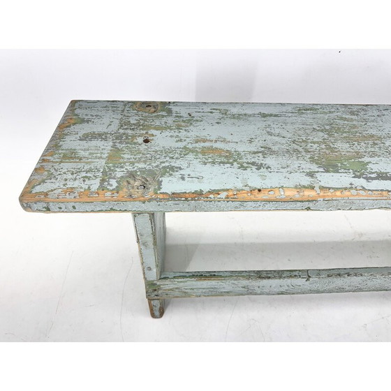 Image 1 of Banc industriel vintage en bois, Tchécoslovaquie 1950