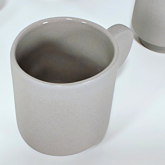 Image 1 of Lot de 4 tasses à expresso Valerie Objects Inner Circle par Maarten Baas - Gris clair