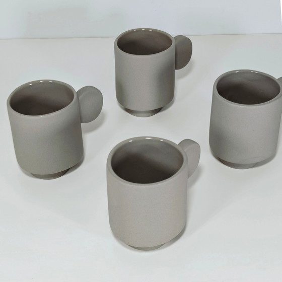 Image 1 of Lot de 4 tasses à expresso Valerie Objects Inner Circle par Maarten Baas - Gris clair