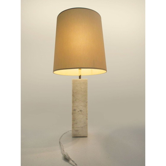 Image 1 of Lampe vintage en marbre de Carrare par Kovacs, USA 1970