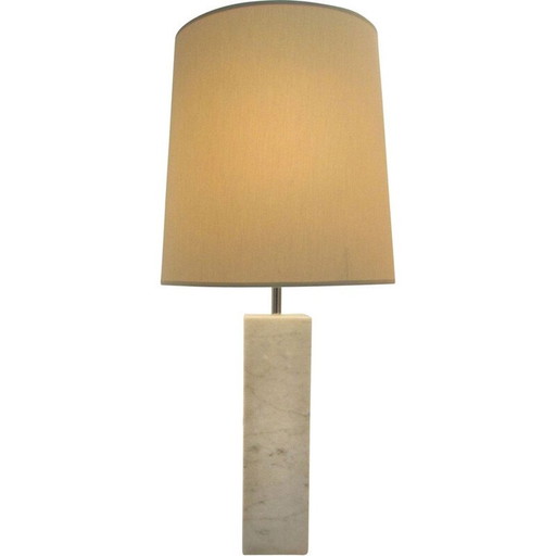 Lampe vintage en marbre de Carrare par Kovacs, USA 1970
